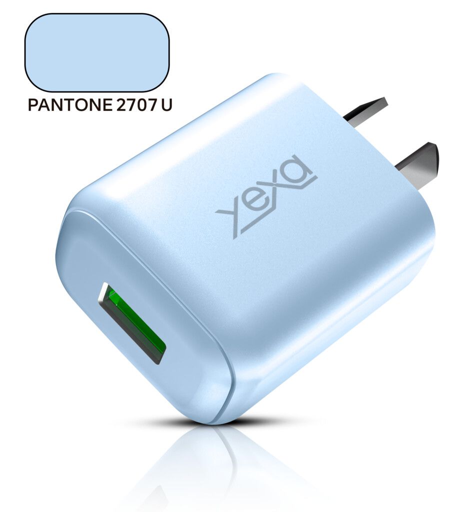 ADAPTADOR-CARGADOR 220V MODY-00B9 4.8A - RUSH - 1USB - YEXA - CELESTE