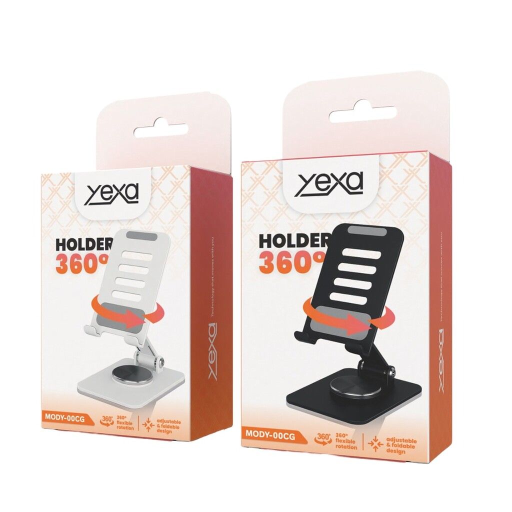 HOLDER ESCRITORIO GIRATORIO REFORZADO MODY-00CG - YEXA - NEGRO